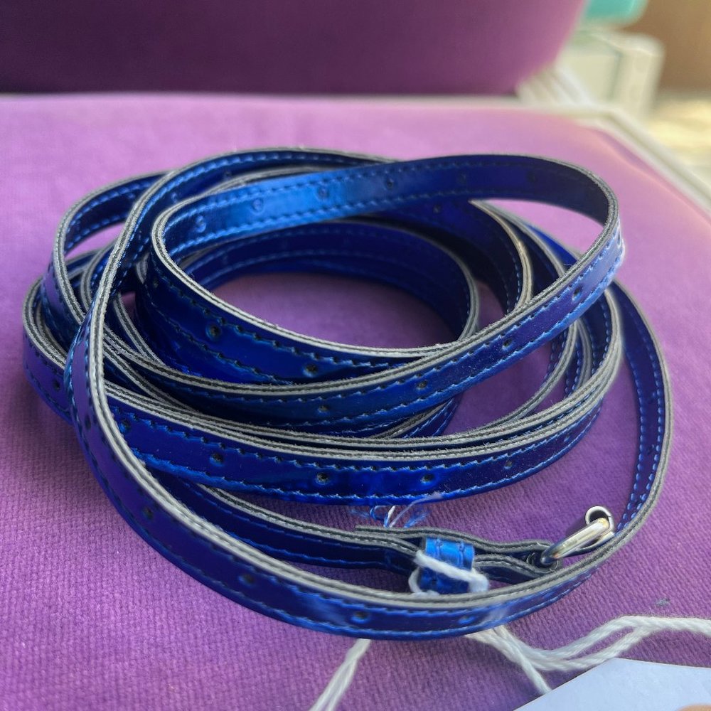 NWT MM6 Maison Martin Margiela iridescent blue wrap around belt (S)